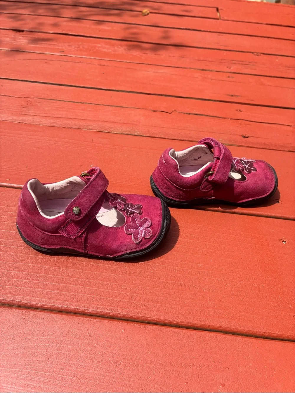 Stride Rite Pink Floral Mary Jane Toddler Shoes size 5.5